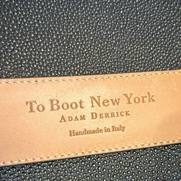 To Boot New York Adam Derrick Brown Tan Leather Belt with Silver Buckle Size 36 - Picture 5 of 13
